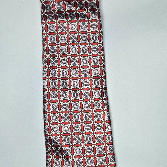 VALENTINO Men's Printed Silk Tie - Picture 5 of 7